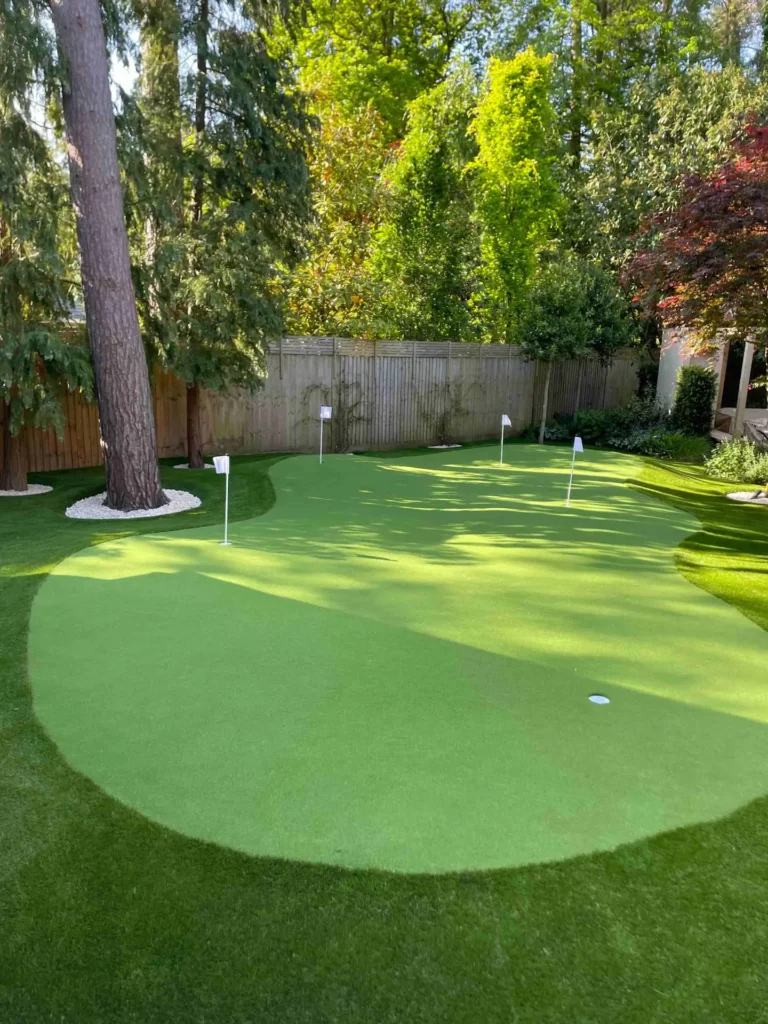 Putting Green installed in back garden with undulations