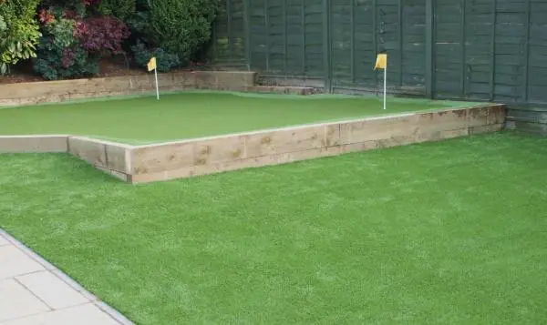 A custom designed all-weather home putting green