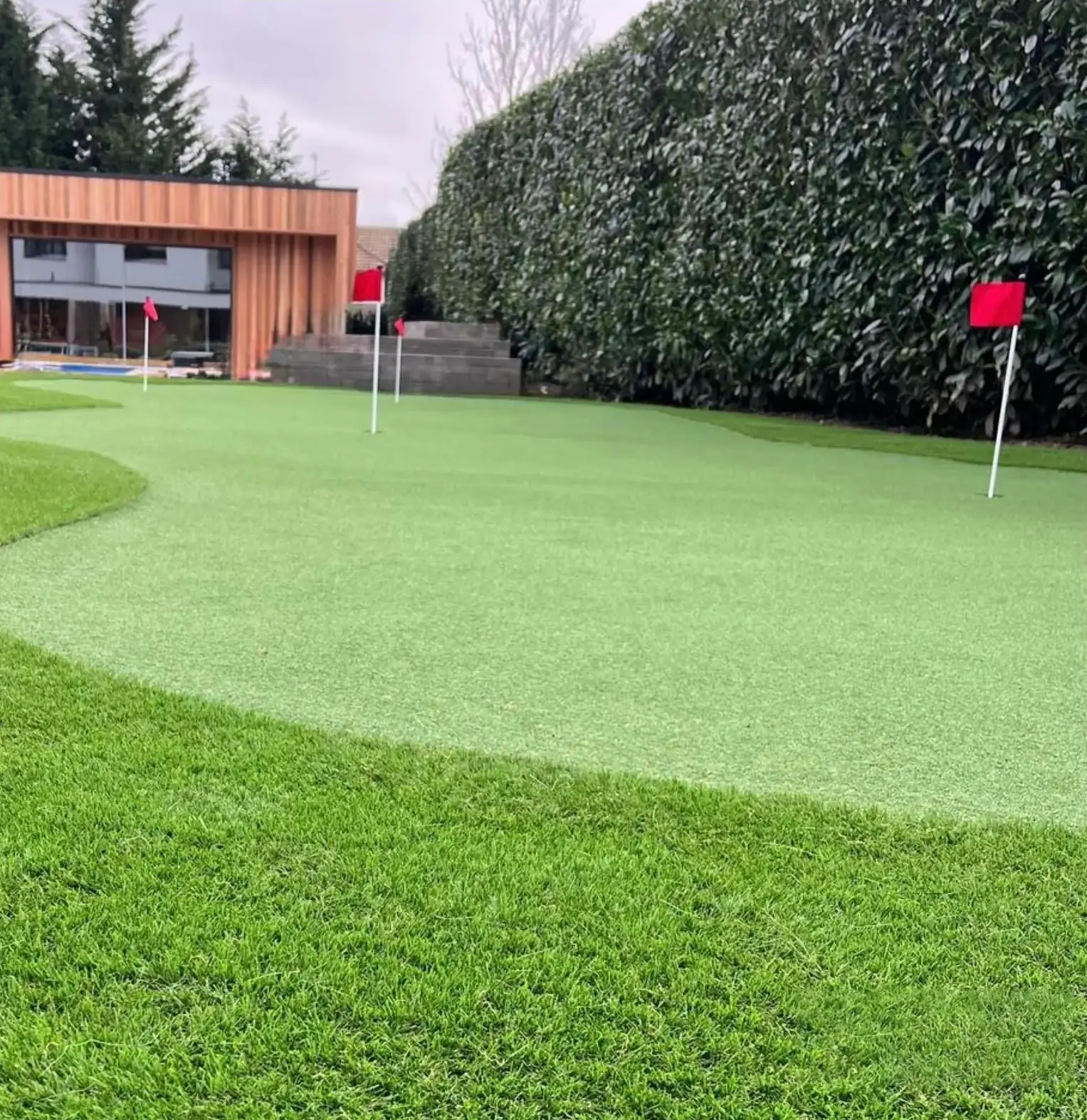 A putting green installation in Bidborough Kent