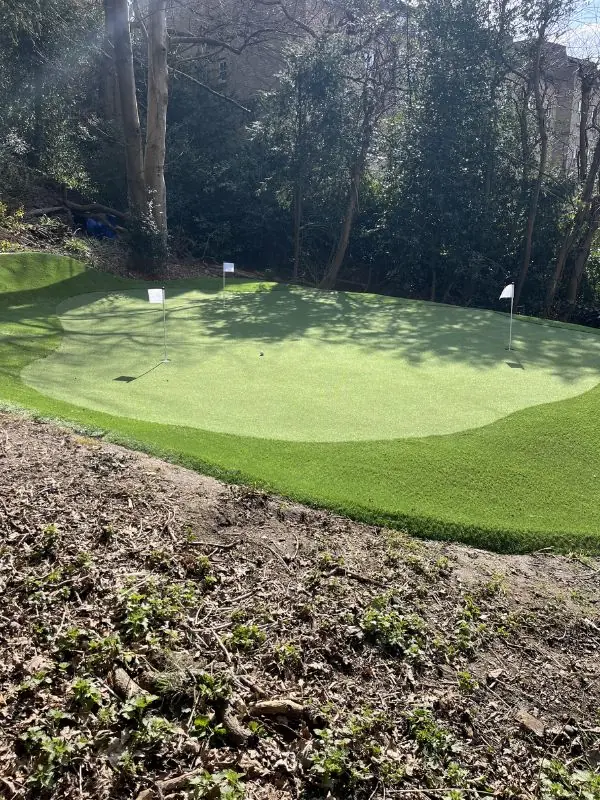 A putting green installation in Chislehurst Kent